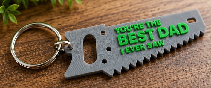 Father's Day Saw Keychain