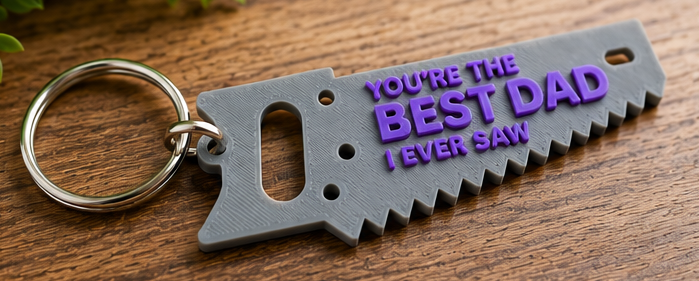 Father's Day Saw Keychain